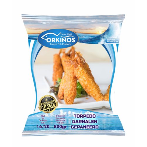 TORPEDO GARNALEN GEPANEERD 16/20 800 gr (1 karton / 12 Stk)