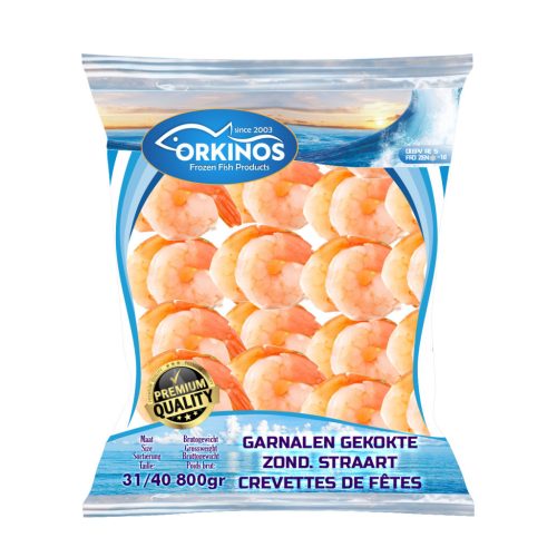 GARNALEN GEKOKTE ZOND. STRAAT 31-40 800gr  (1 karton / 12 Stk)
